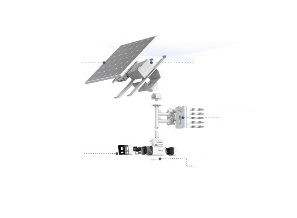 Cámara 4G Solar Power Network con panel solar para exteriores
