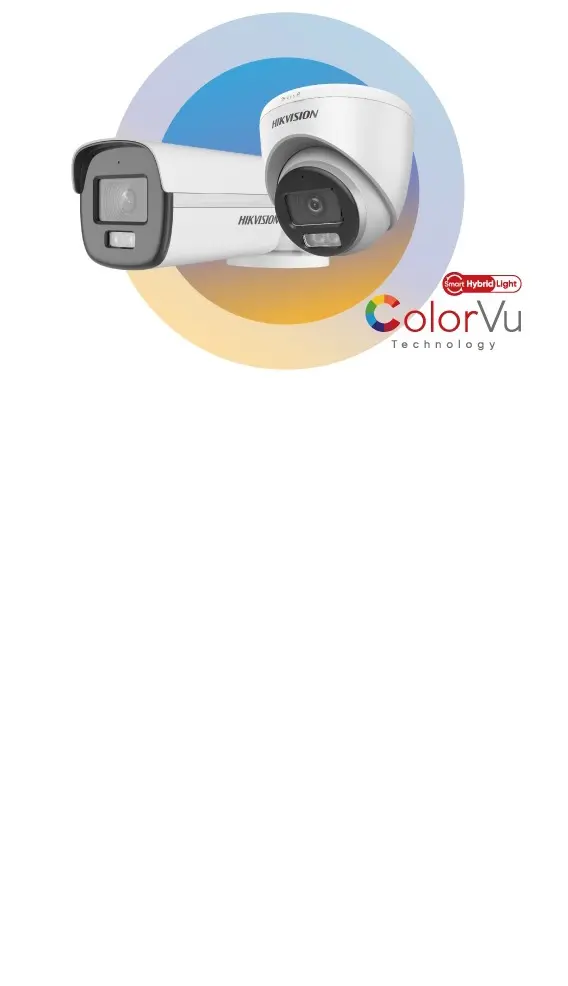 Kit Cámaras de Vigilancia a Color 24hrs Colorvu con Micrófono 1080p Full Hd  Hilook