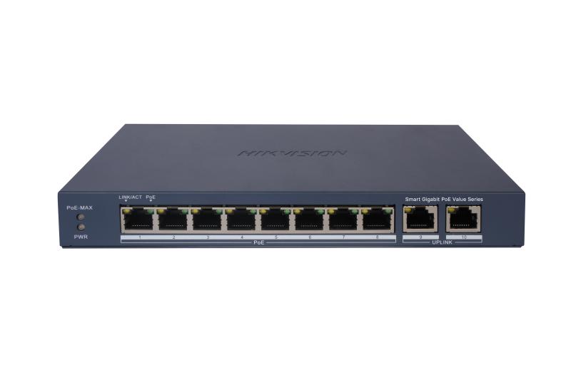 Switch Gigabit PoE / Administrable / 8 Puertos 1000 Mbps PoE / 2 Puertos 1000 Mbps de Uplink / Configuración Nube Hik-PartnerPro / Modo Extendido hasta 300 Metros / 60 W DS-3E1510P-EI/M - Código: DS-3E1510P-EI/M | Compra en Guadalajara
