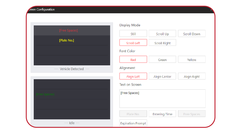 LED screen configuration