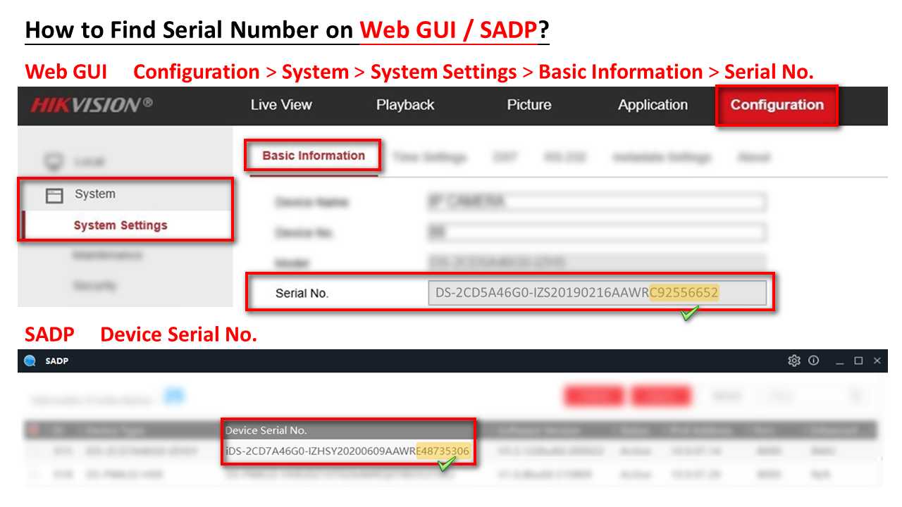 How to Check Device Serial Number Hikvision