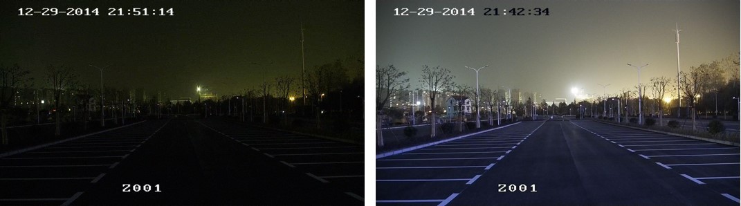 Hikvision DarkFighter comparison with conventional ptz camera