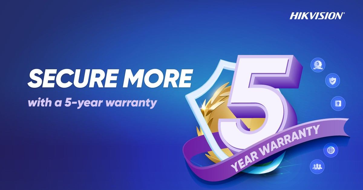 New Hikvision 5 year global warranty for premium project oriented