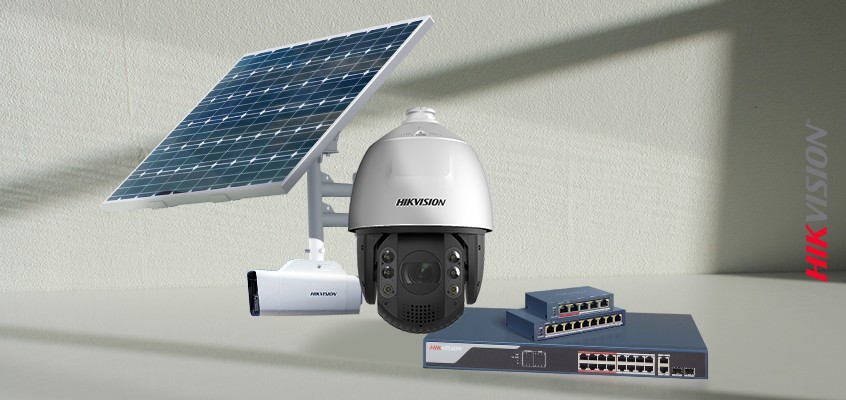 Solar powered ptz ip store camera