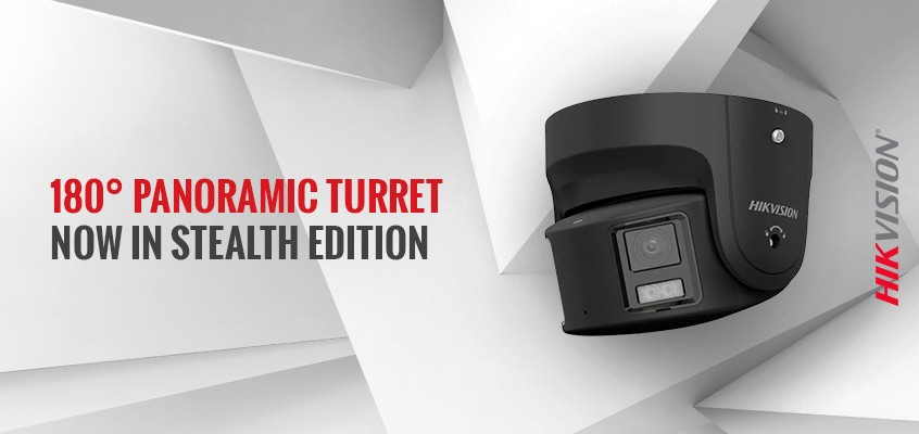 Now in Stealth Edition 8 MP Panoramic ColorVu Turret Camera Black